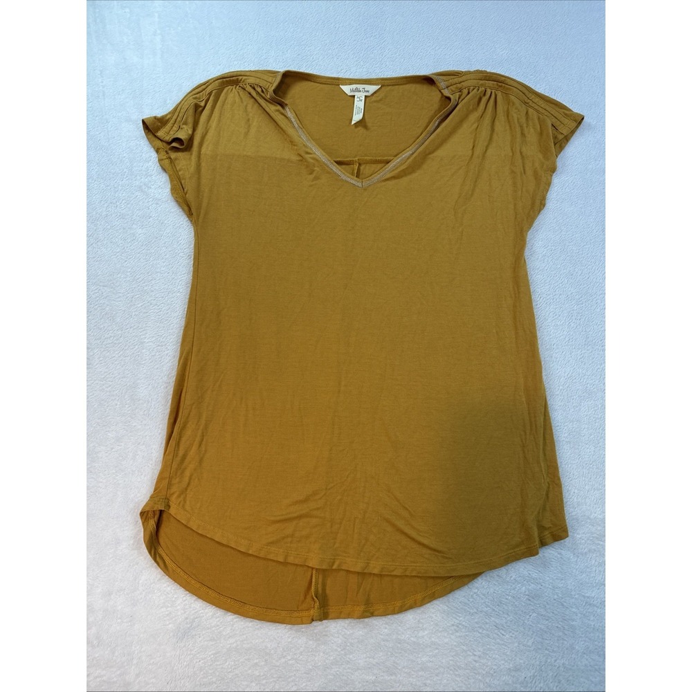 Women's Matilda Jane Size Small Blouse‎ Mustard Yellow V-Neck